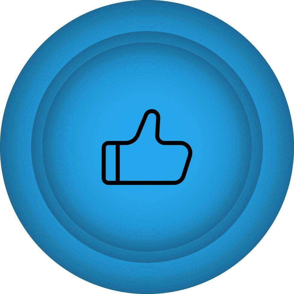 Blue Like Button Icon Or Symbol. vector