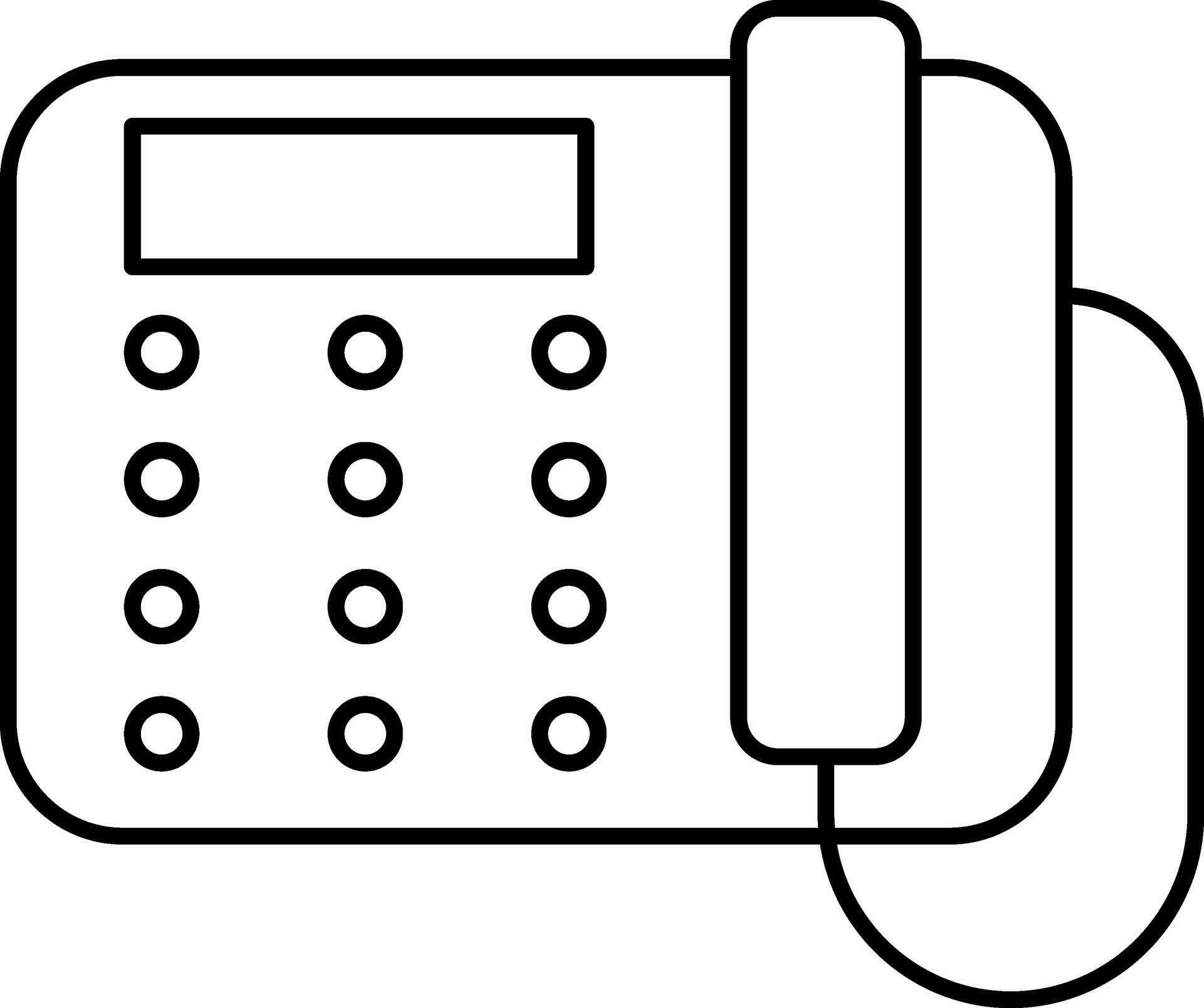 Sign or symbol of landline or telephone in black color. 24870002 Vector