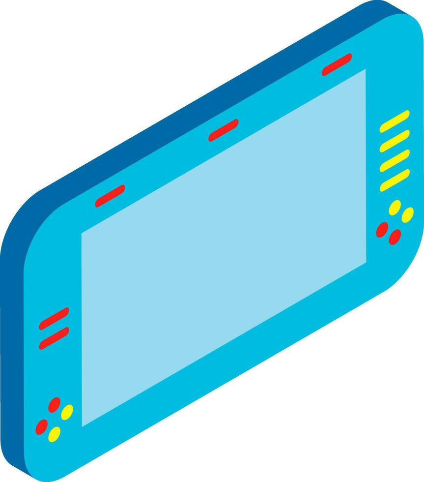 Isometric icon of gadget or handheld game. vector