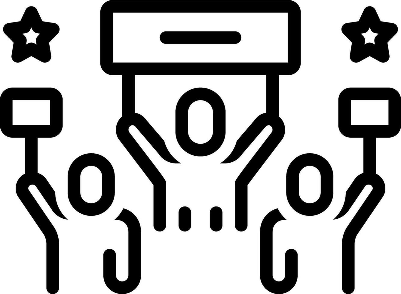 line icon for democrats vector