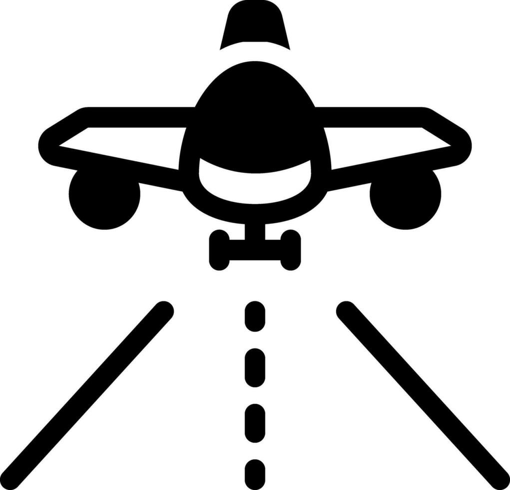 solid icon for landing vector