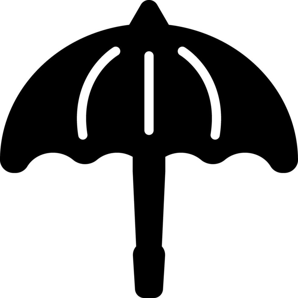 solid icon for umbrella vector