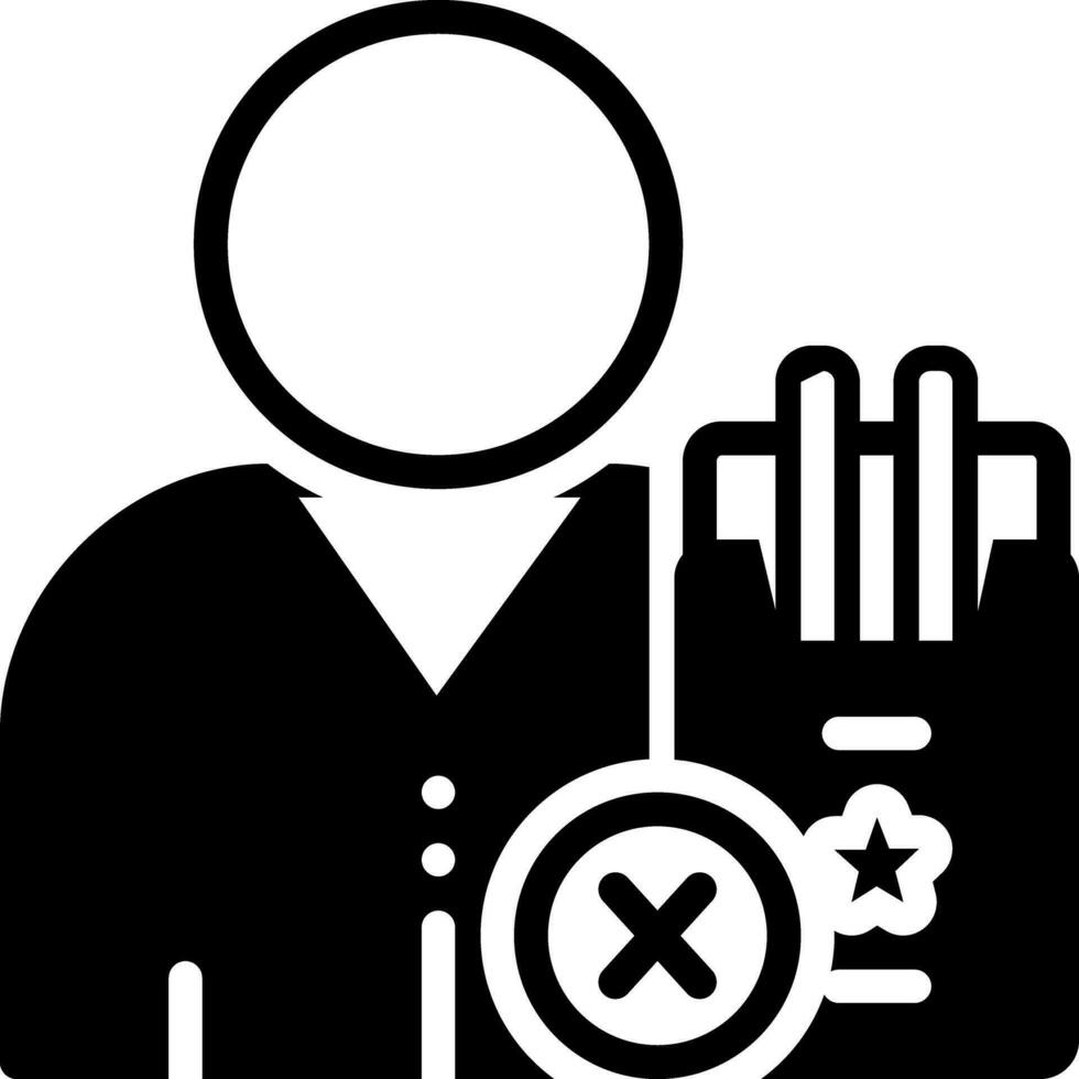 solid icon for renounce vector