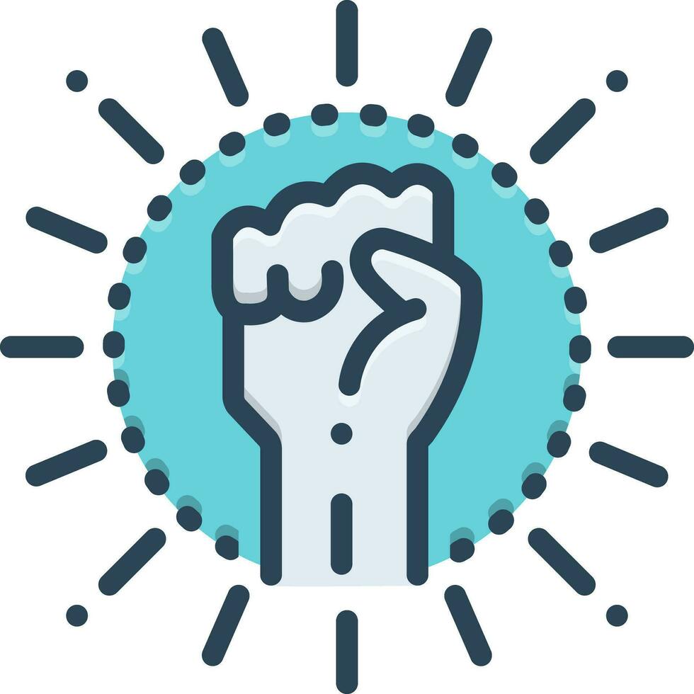 color icon for extremism vector