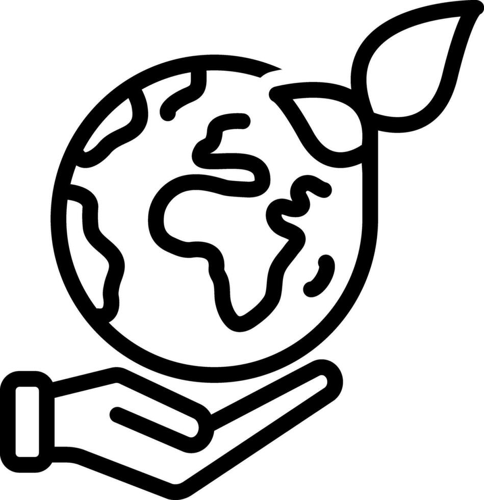 line icon for ecology vector