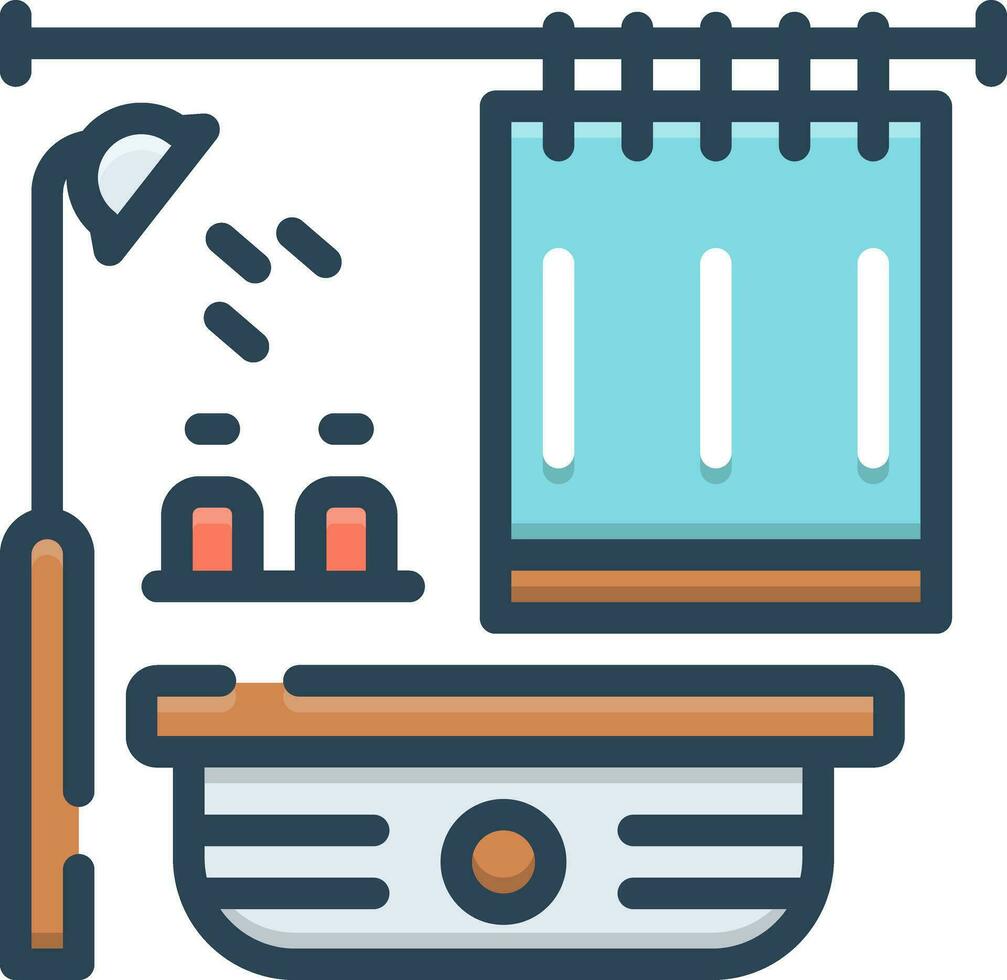 color icon for bathroom vector