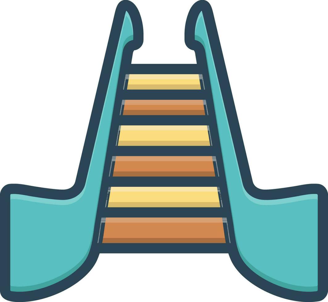 color icon for stairs vector