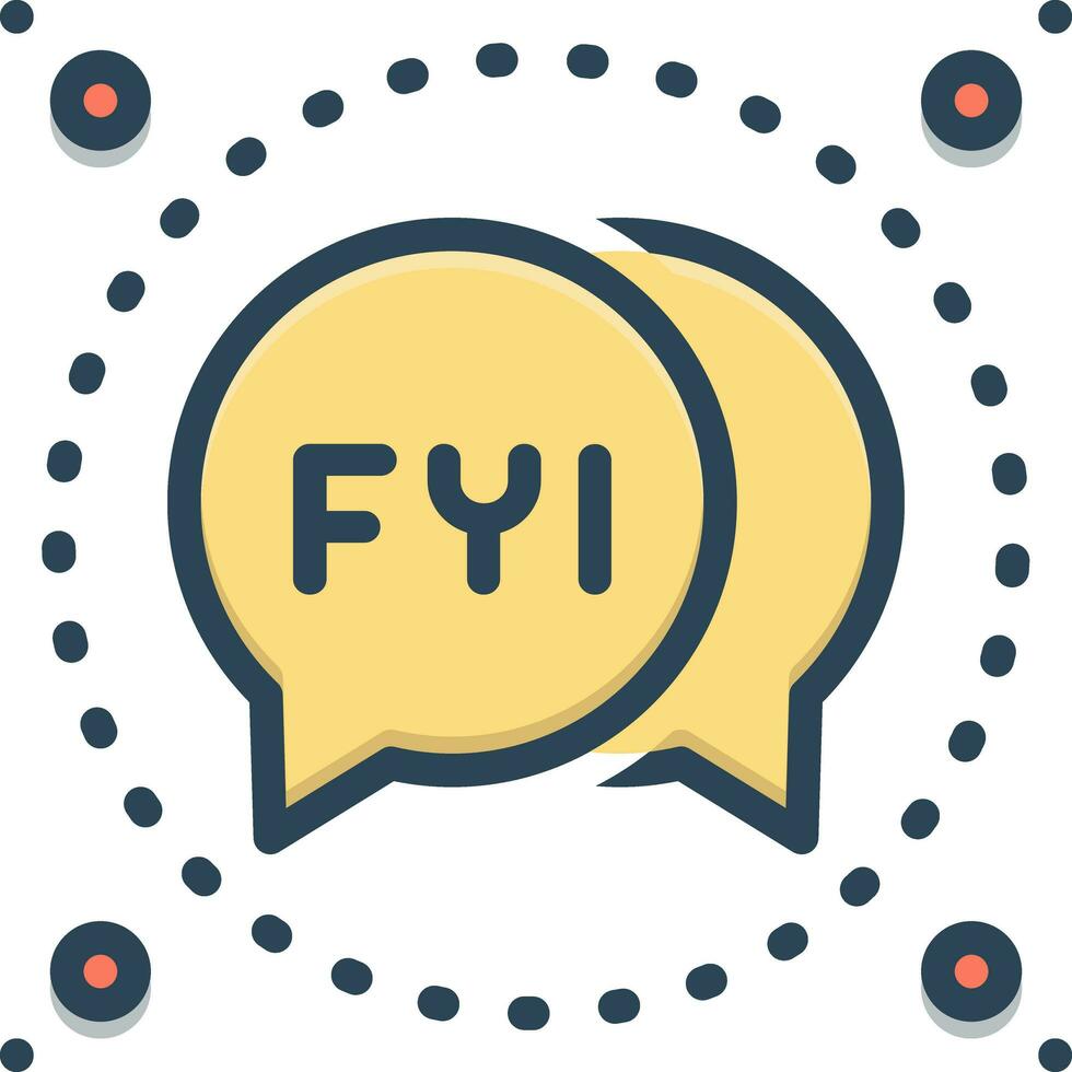 color icon for fyi vector