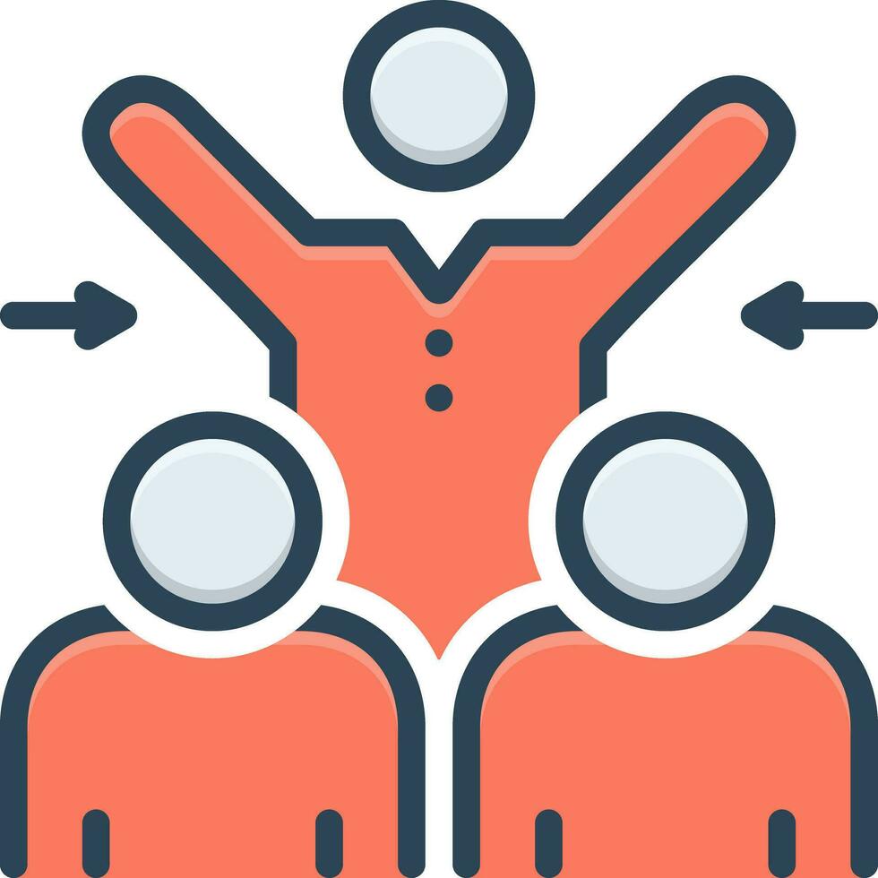 color icon for participated vector