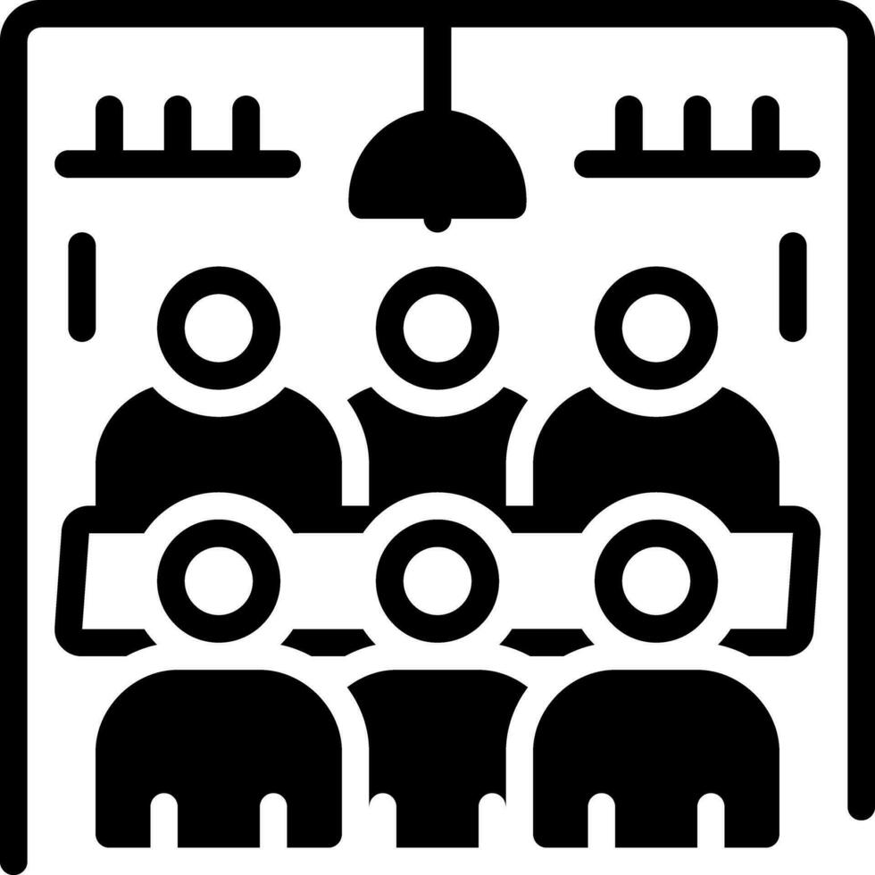 solid icon for meeting room vector