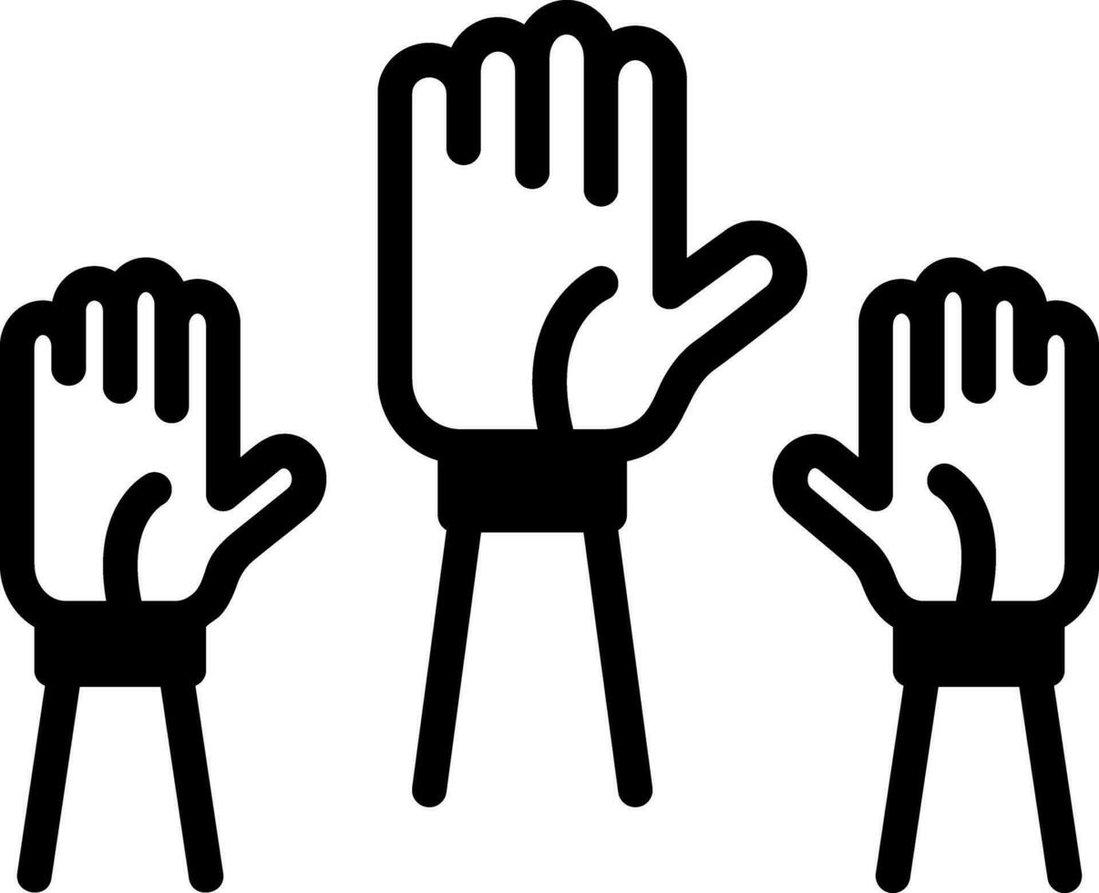 solid icon for hands vector