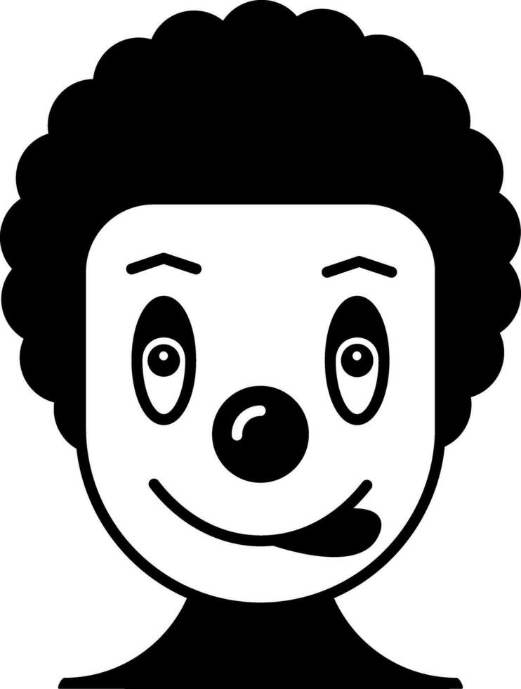 solid icon for clown vector