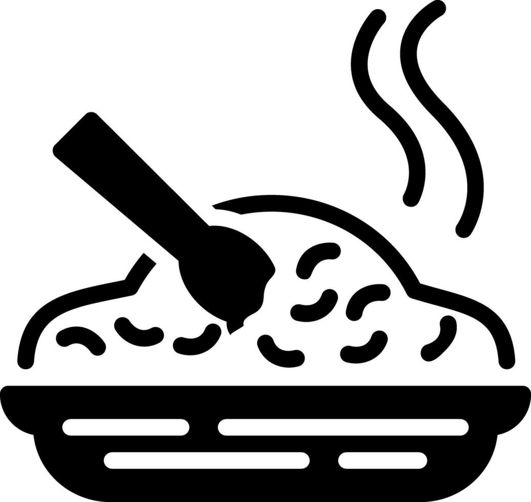 solid icon for meal vector