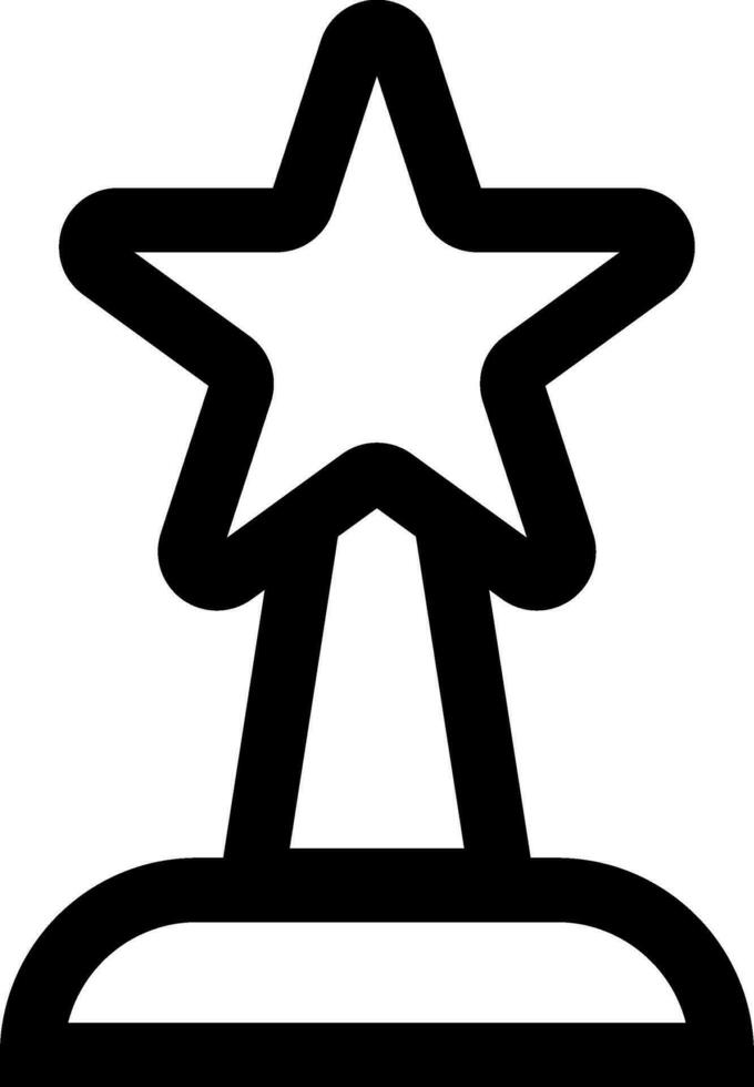Vector illustration of star trophy cup icon.