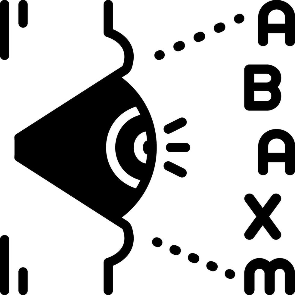 solid icon for ametropia vector