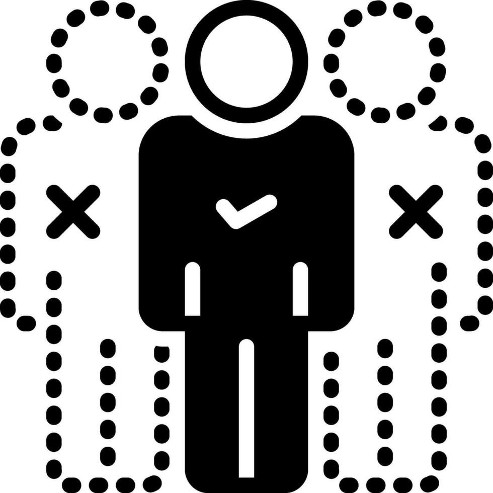 solid icon for absentees vector