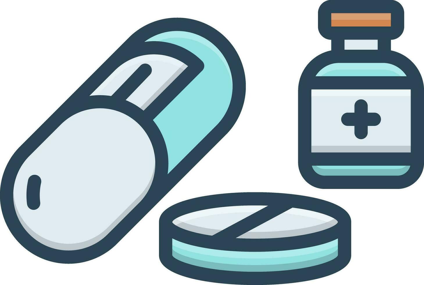 color icon for medicine vector