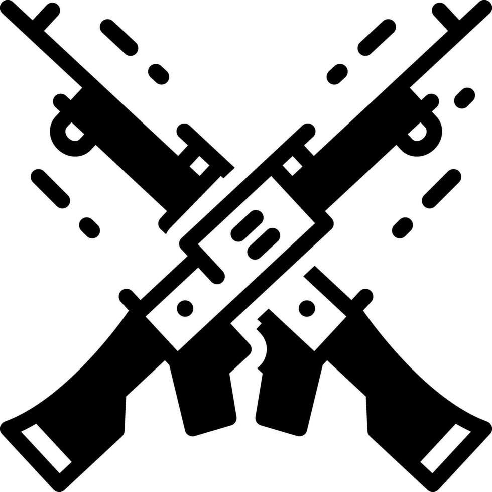 solid icon for crossfire vector