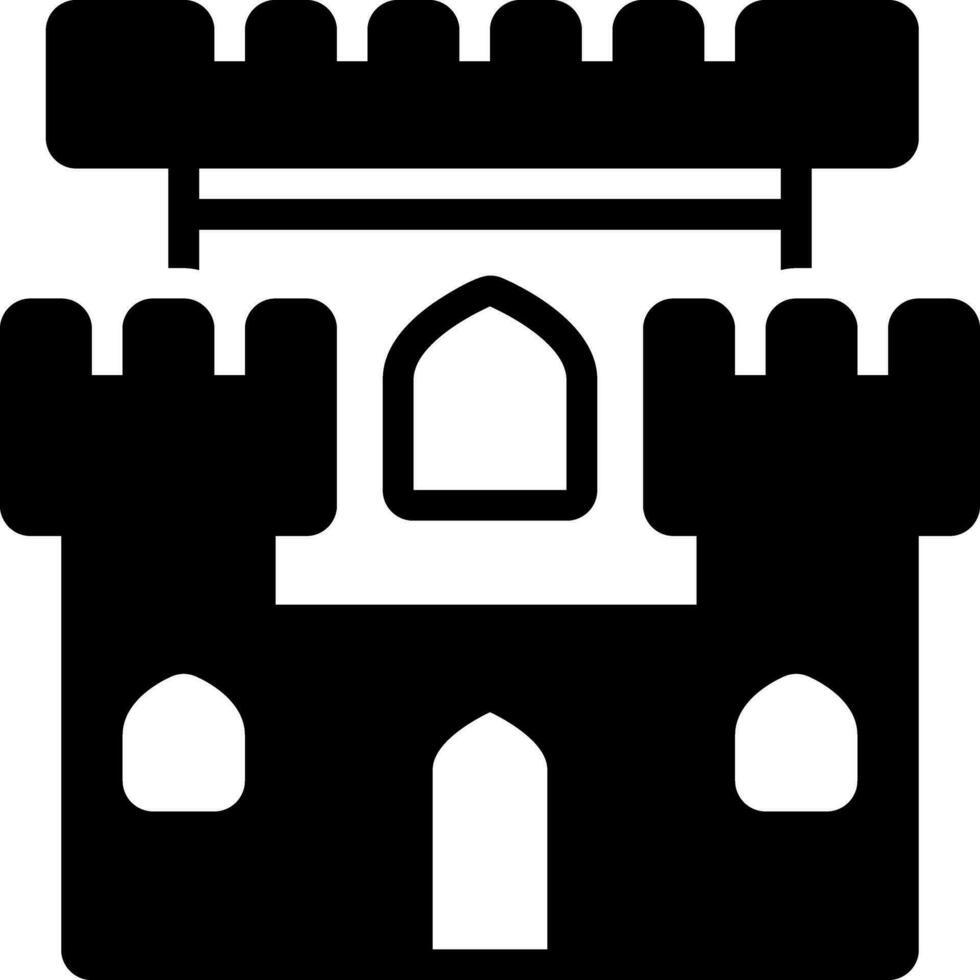 sólido icono para castillo vector