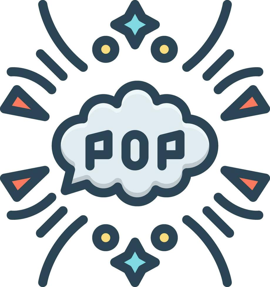 color icon for pop vector