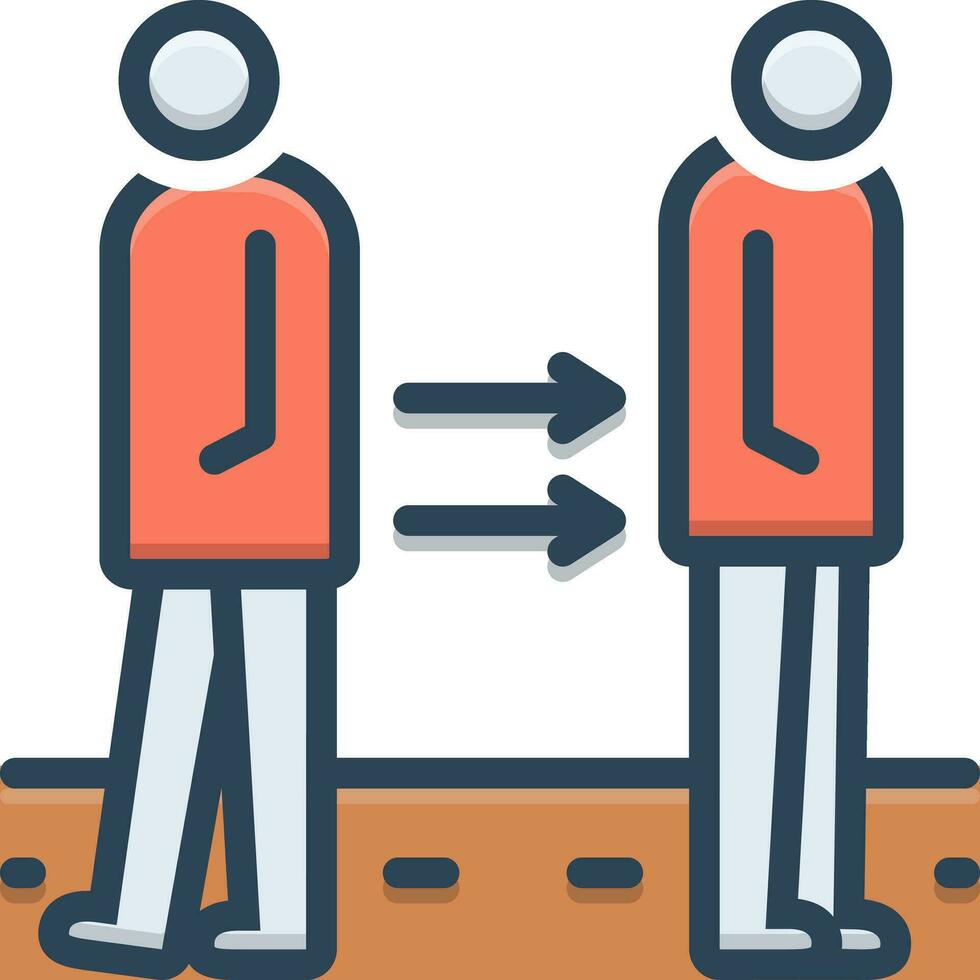 color icon for abandon vector