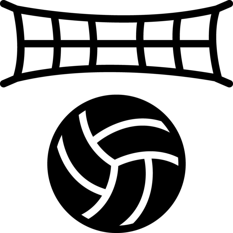 solid icon for volleyball vector