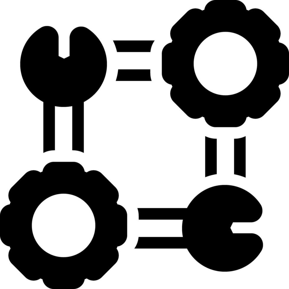 solid icon for service vector