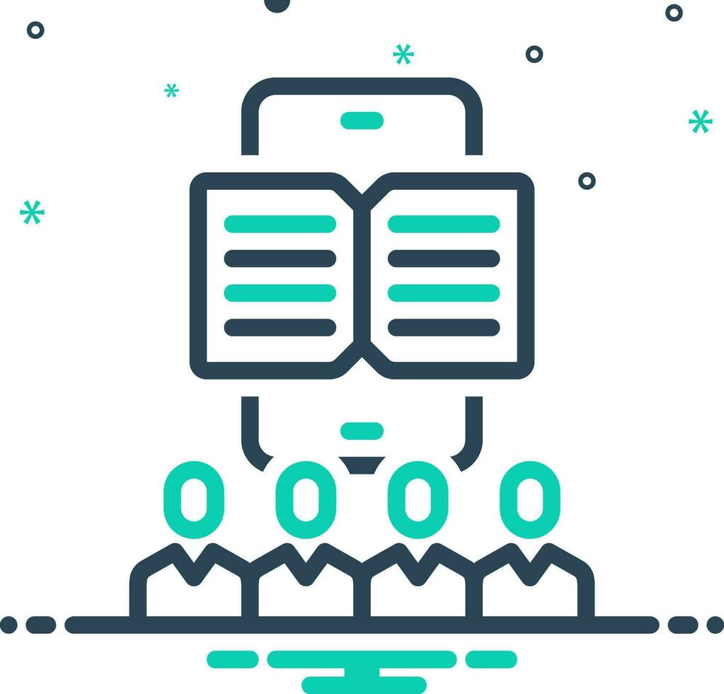 mix icon for learn vector