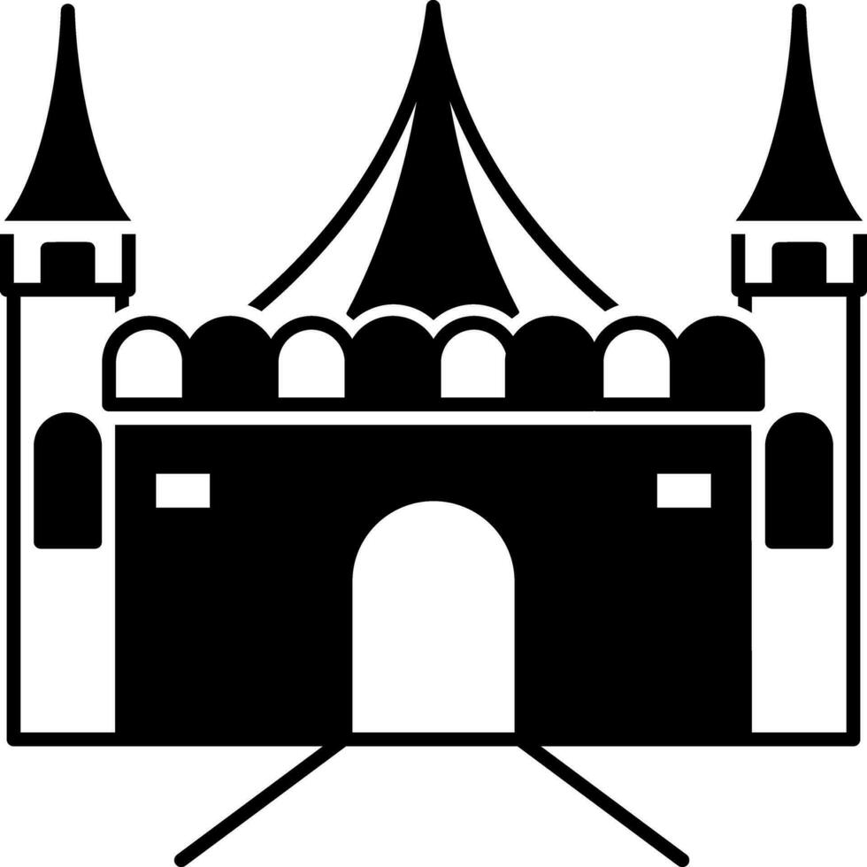 solid icon for amusement park vector