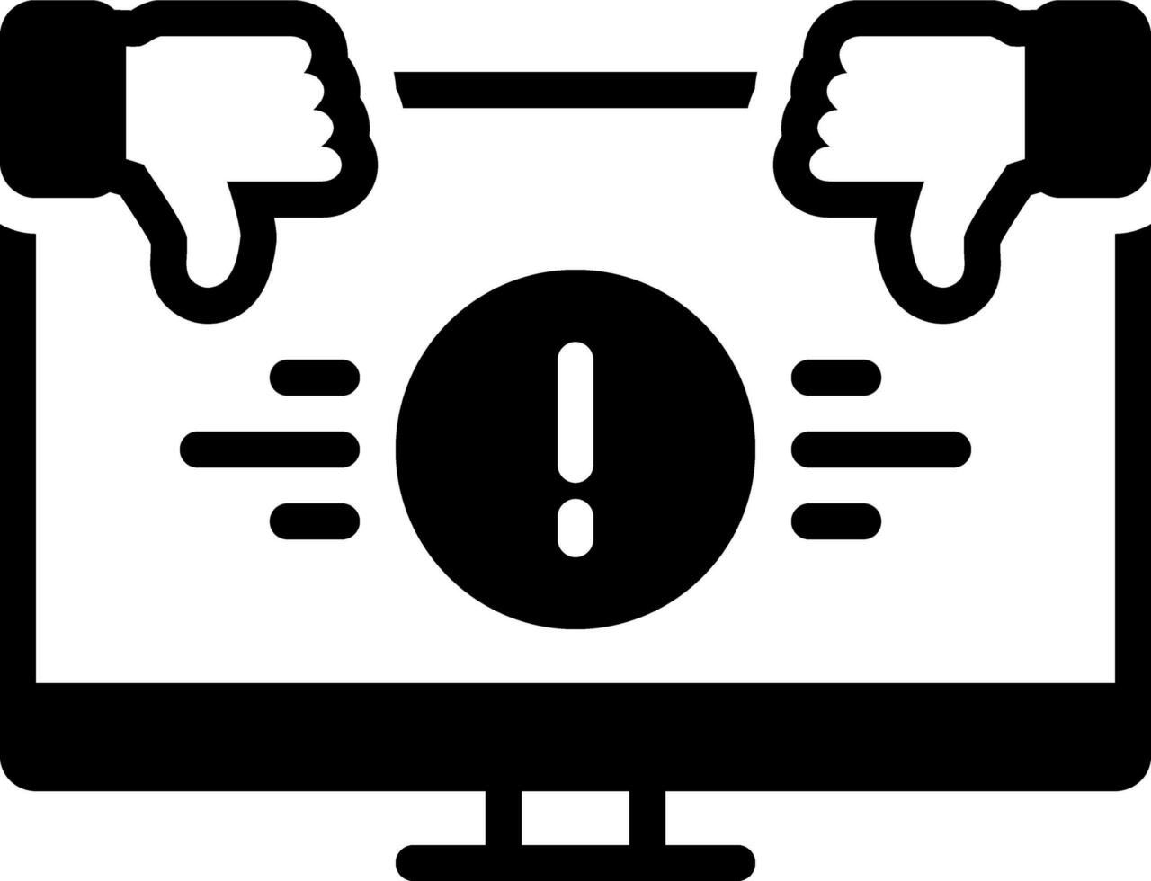 solid icon for inconvenient vector