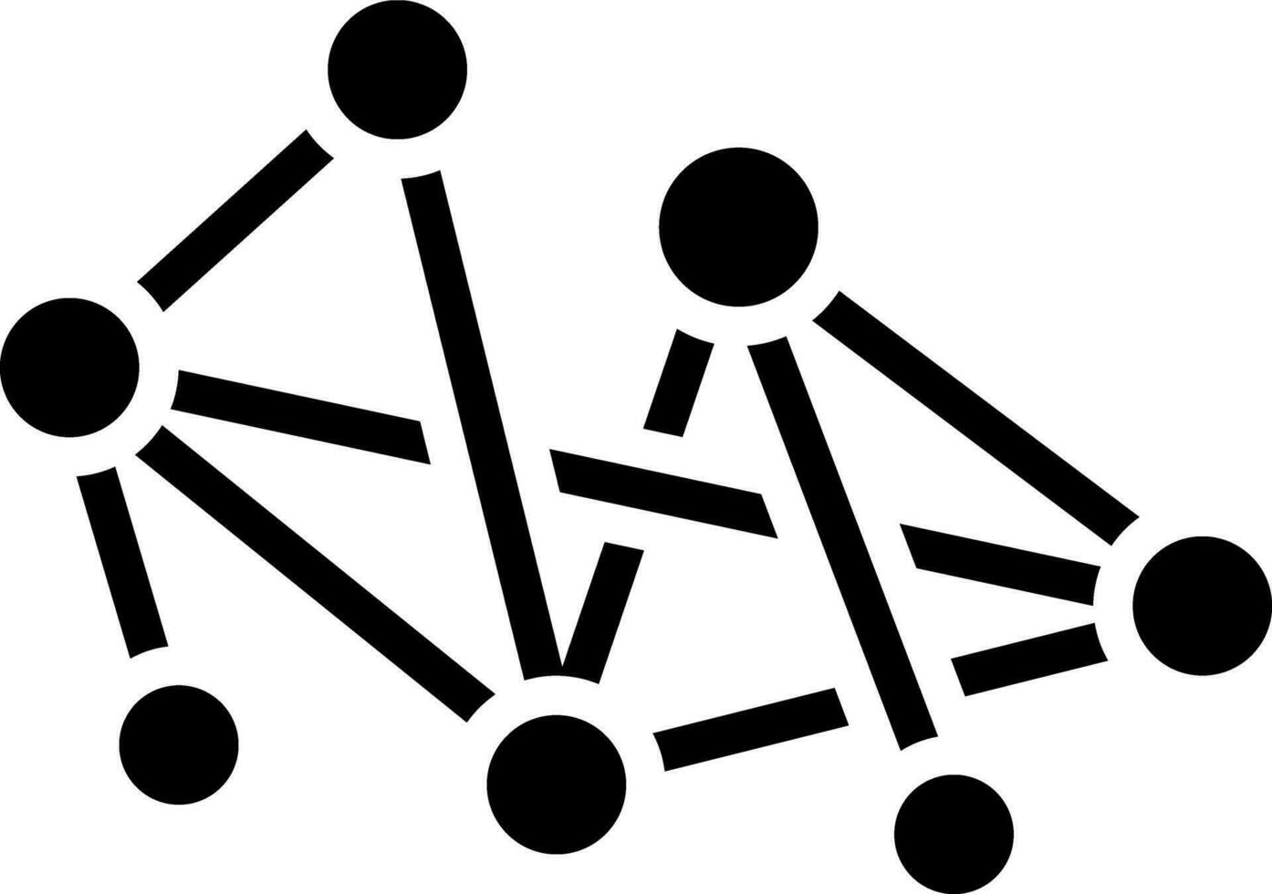 solid icon for network vector