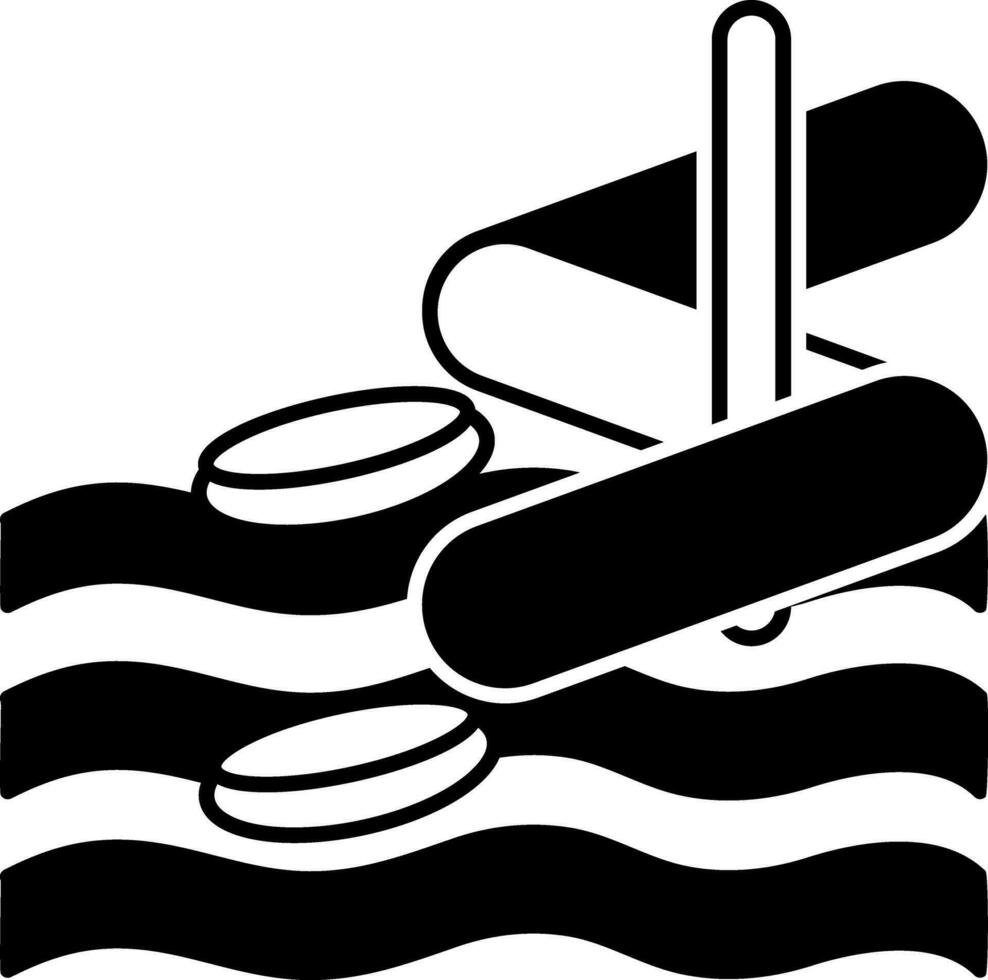 solid icon for aqua park vector