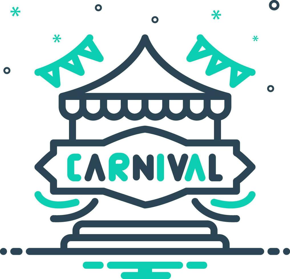 mix icon for carnival vector