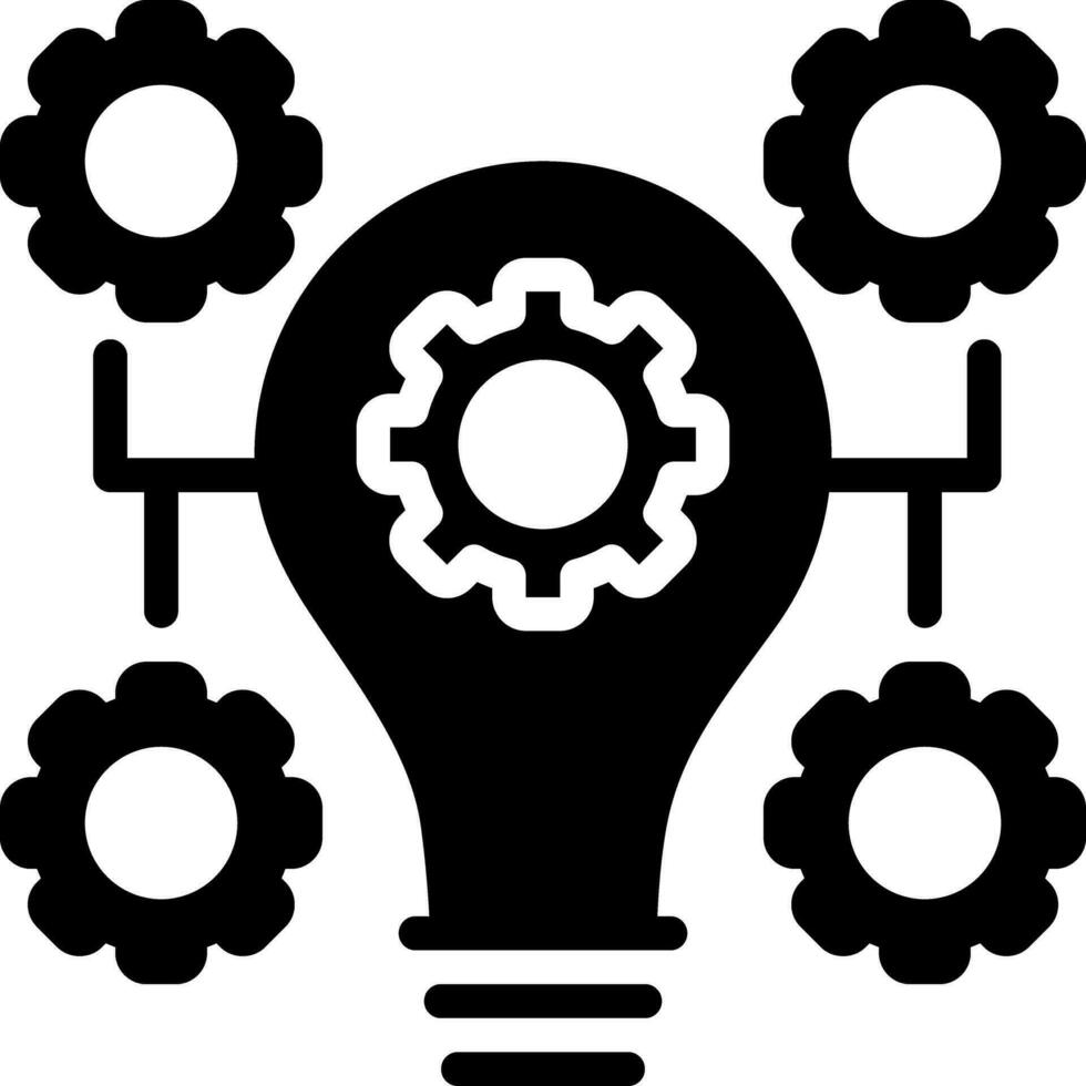 solid icon for innovation vector