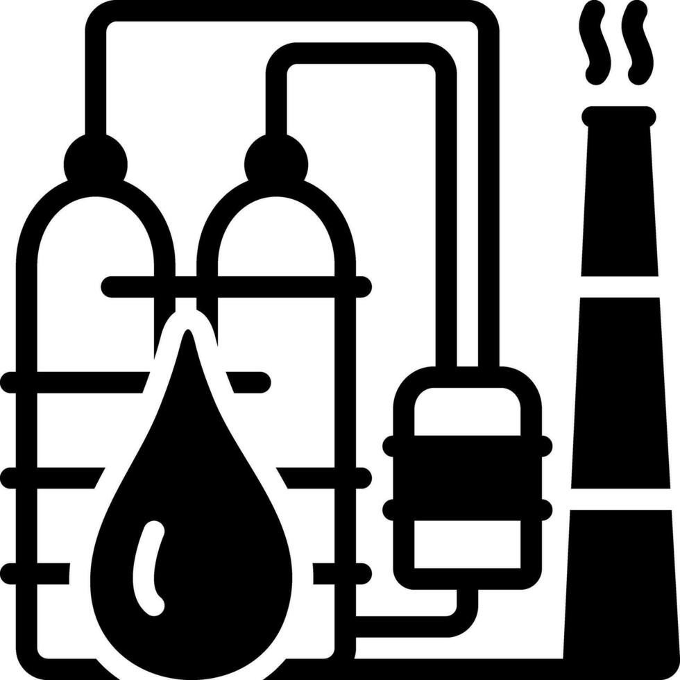 solid icon for petrochemical vector