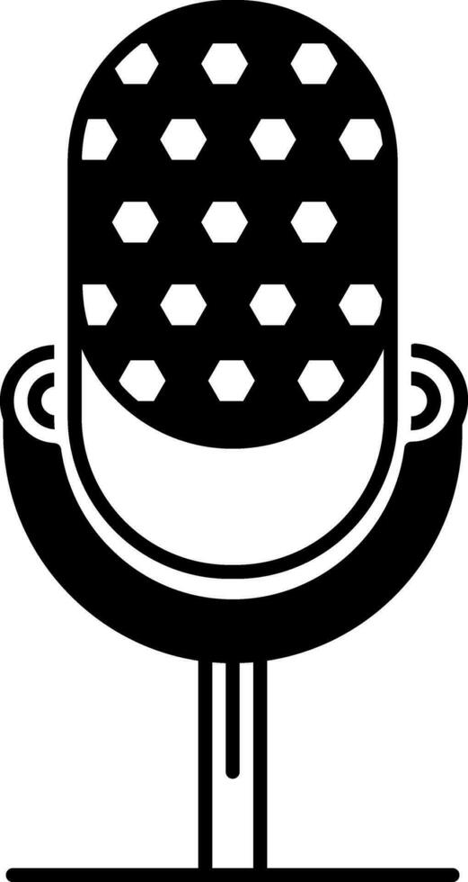 solid icon for microphone vector