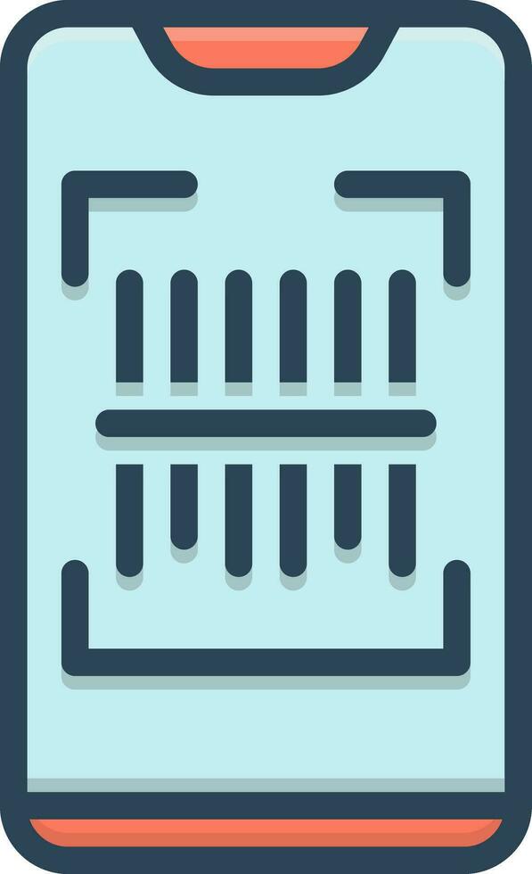 color icon for scan vector