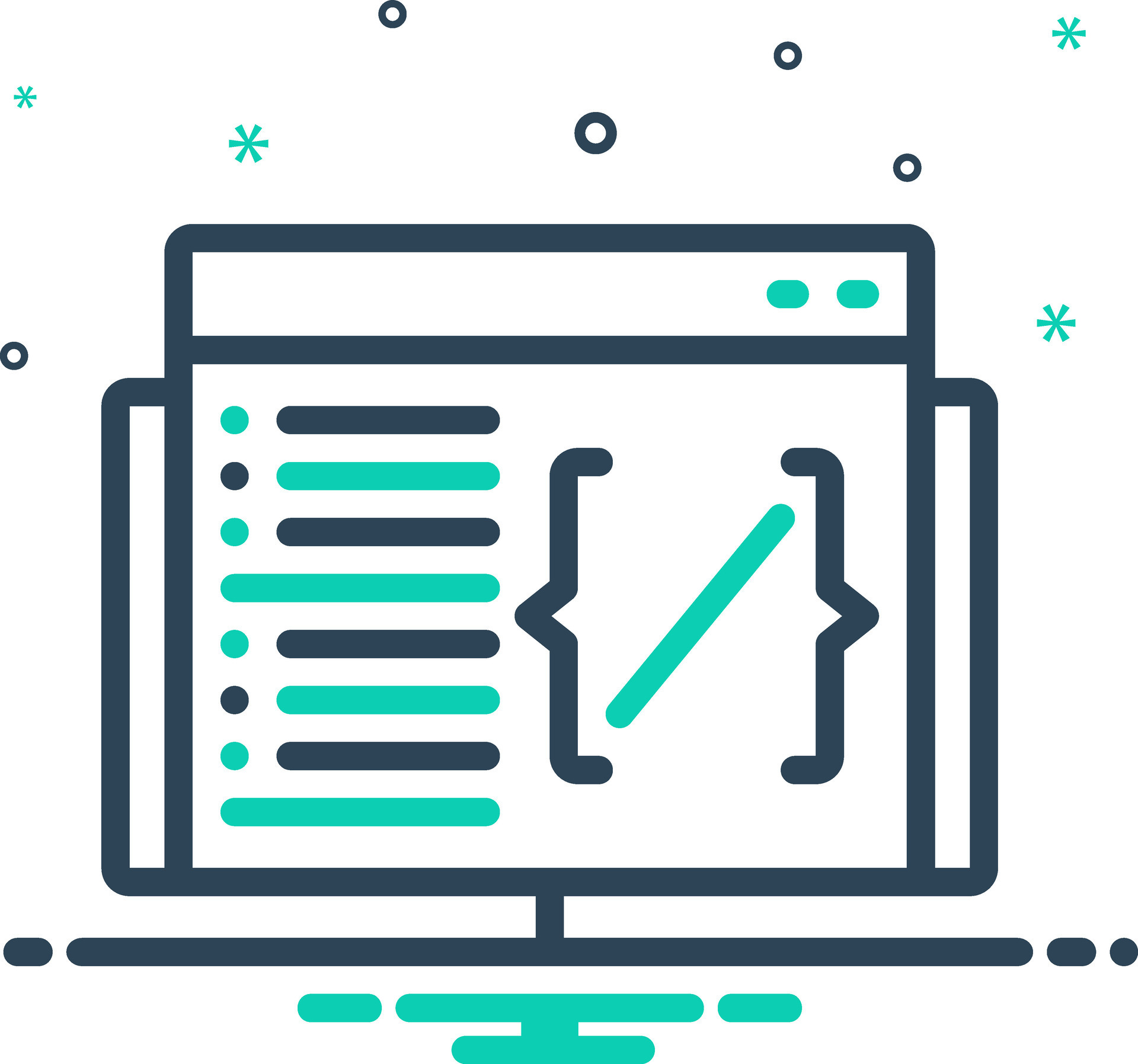 mix icon for coding 24870893 Vector Art at Vecteezy