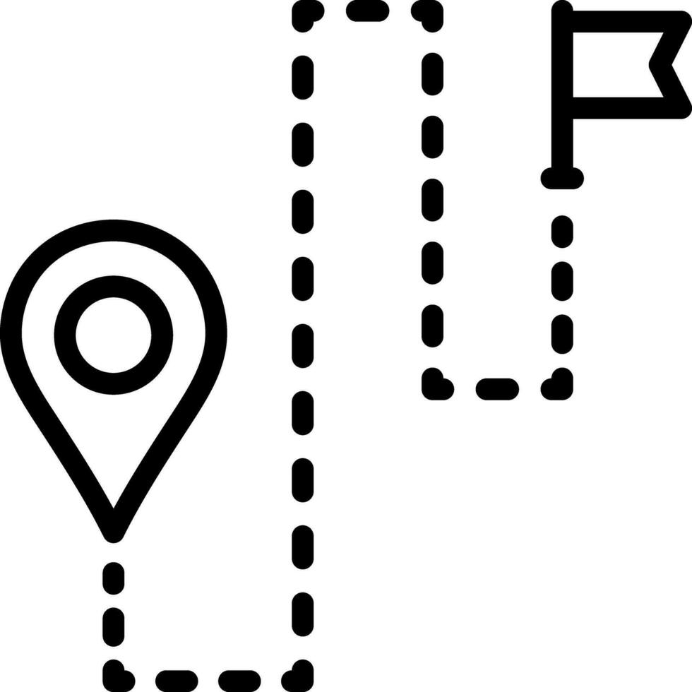 line icon for destination vector