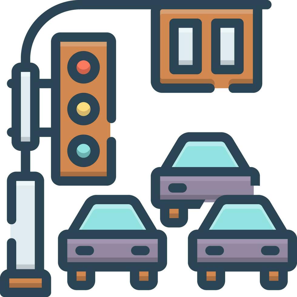 color icon for traffic vector