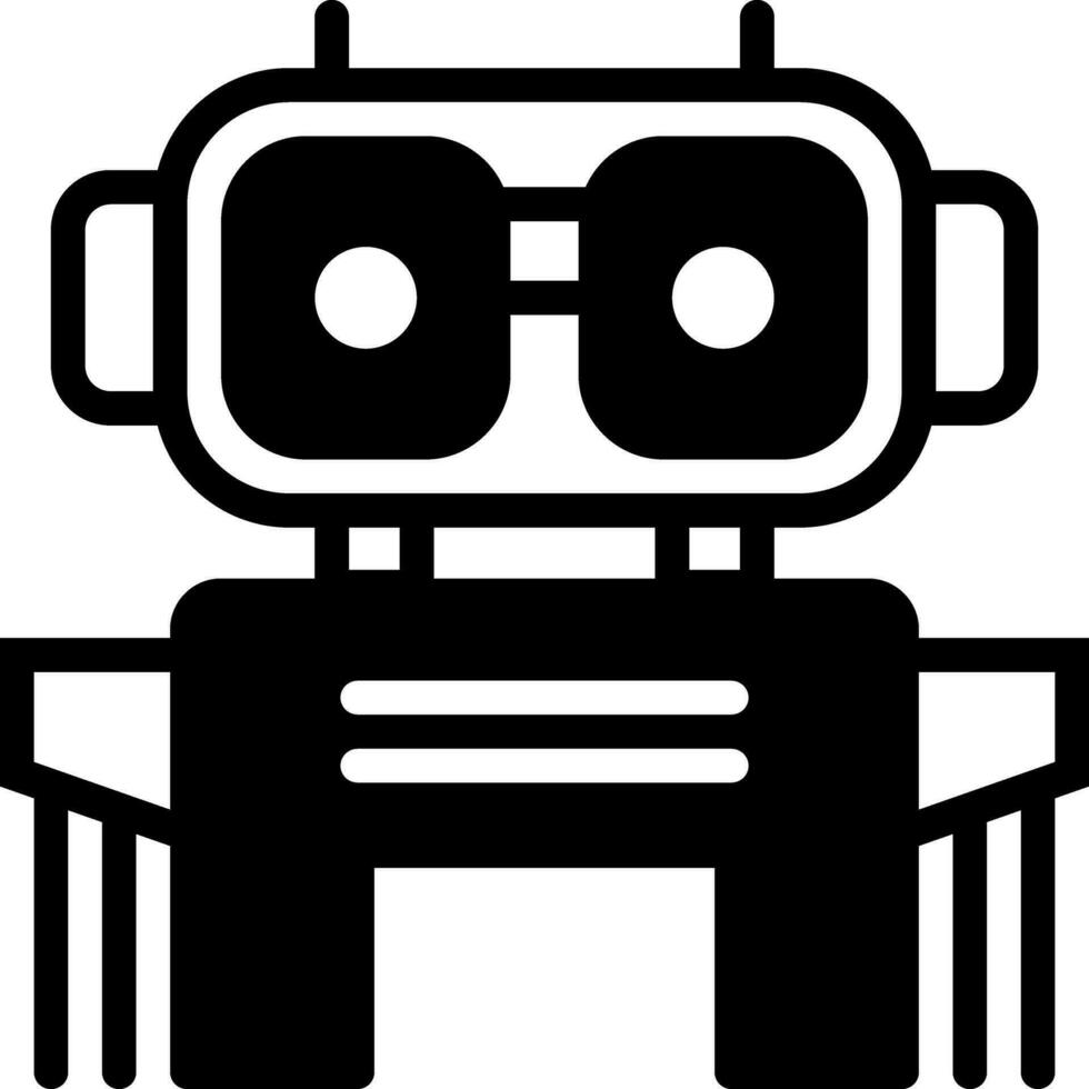 solid icon for bot vector