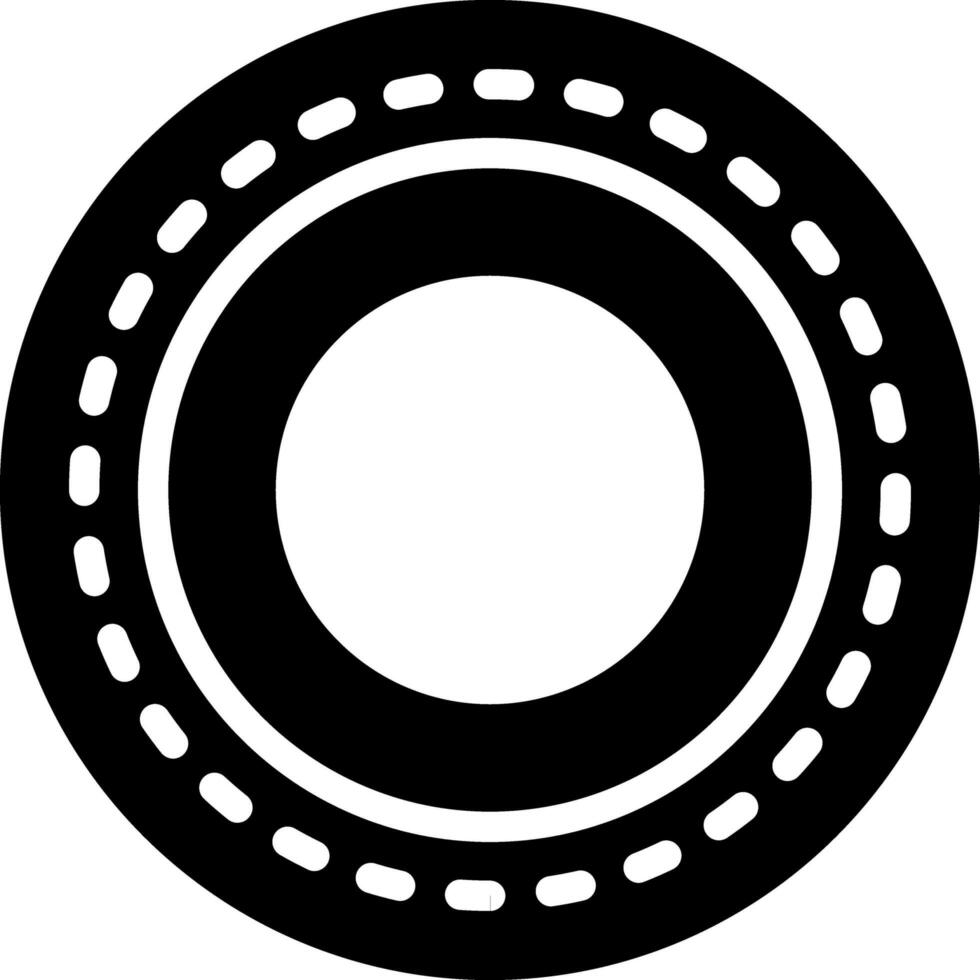 solid icon for plate vector