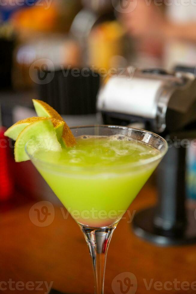 Green apple martini photo