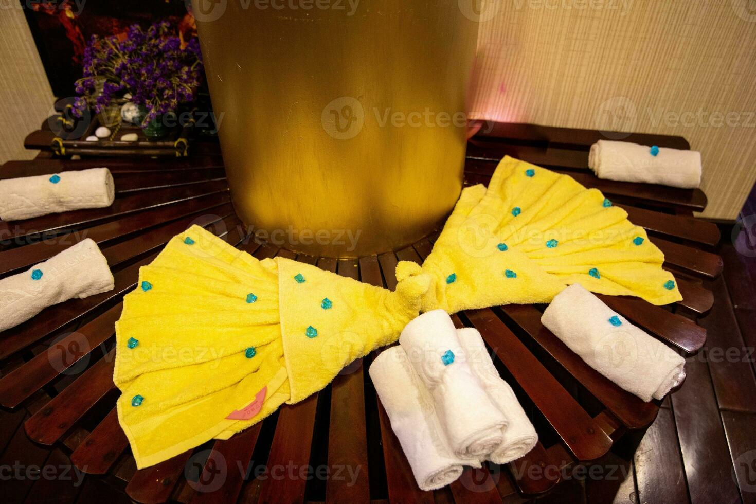 Spa towels folded photo