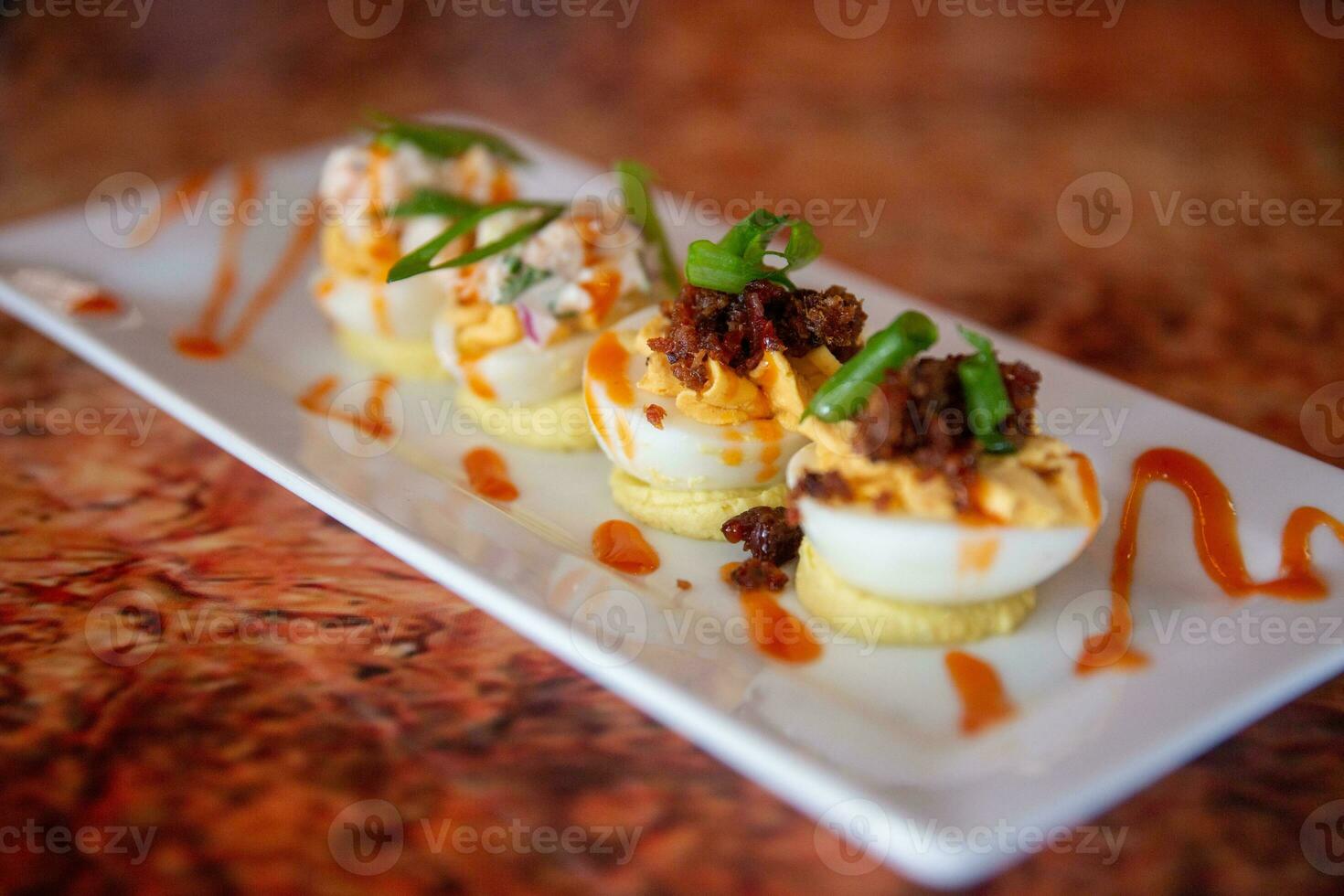 Deviled Eggs at a bar photo
