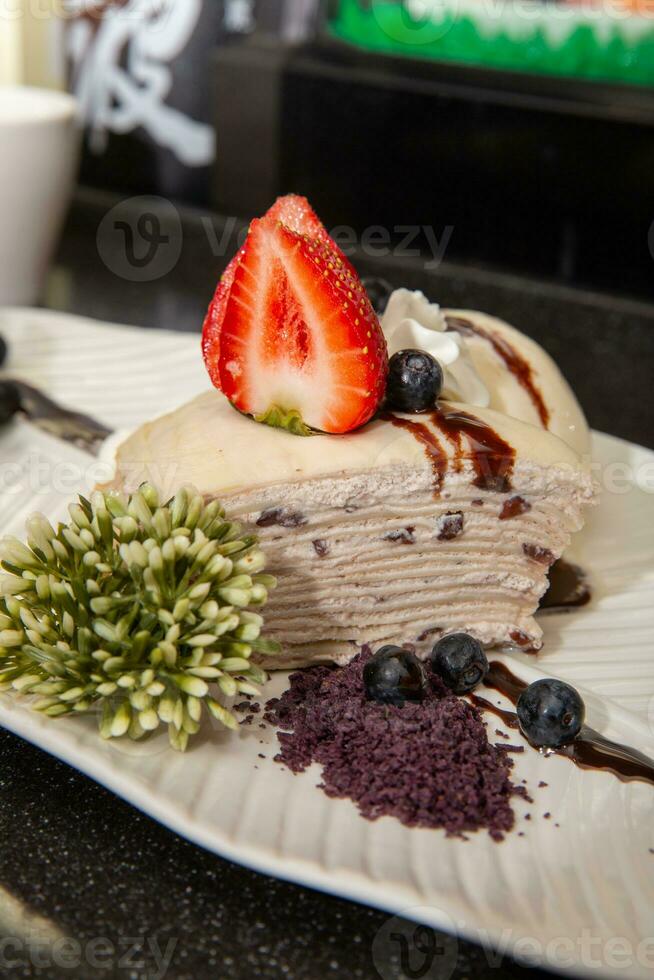 Red Bean Crepe Cake photo