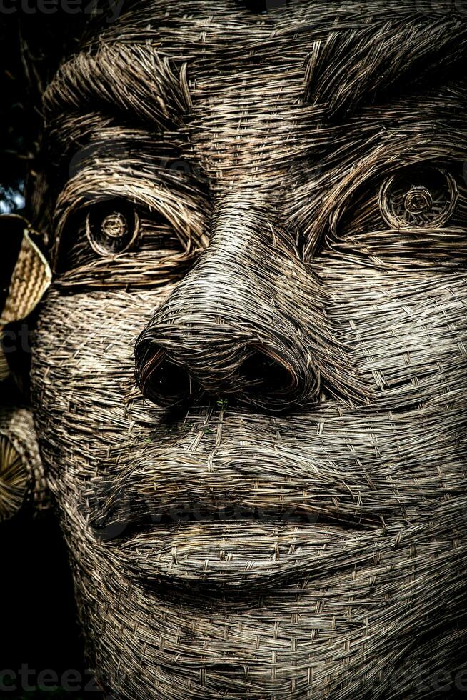 Wicker balinese face photo
