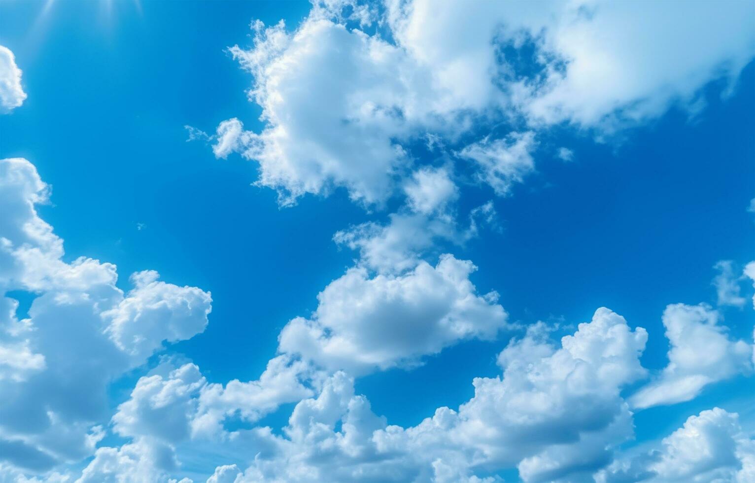 blue sky with clouds photo