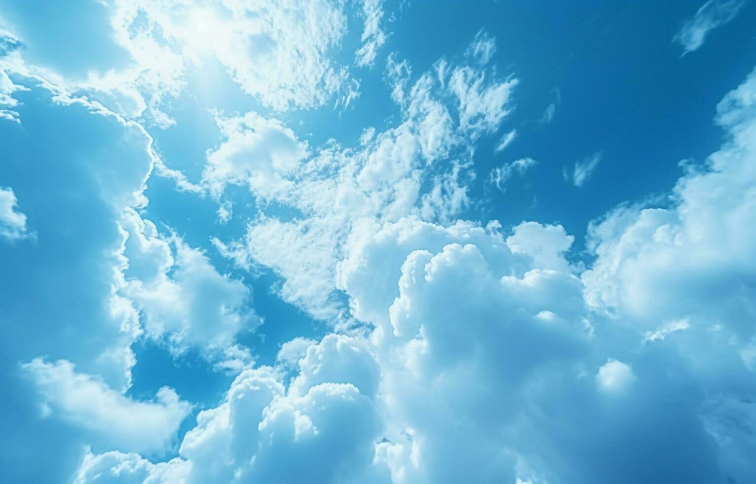 blue sky with clouds photo