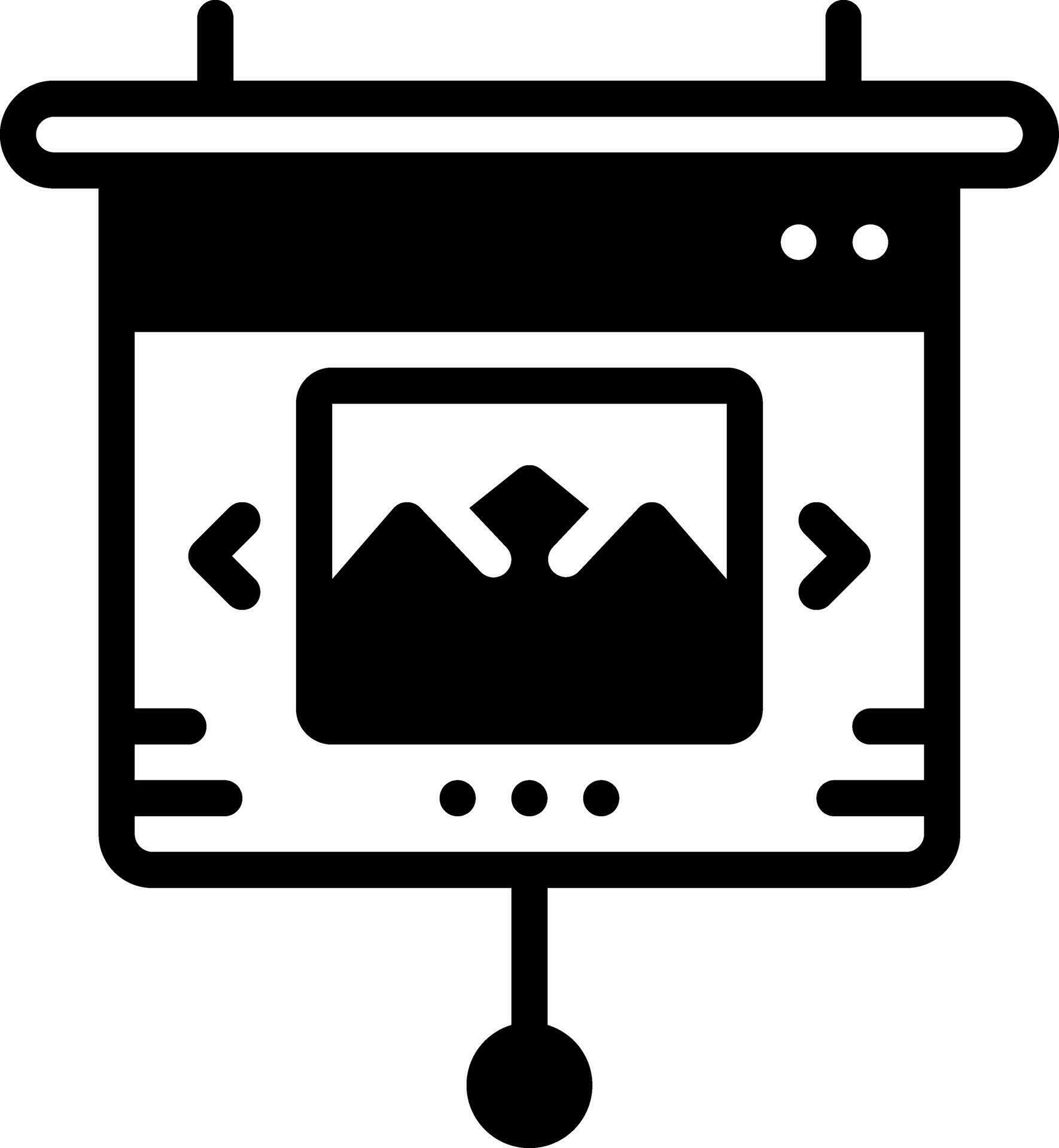 solid icon for slideshow 24871520 Vector Art at Vecteezy